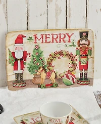 Certified International Nutcracker Parade Rectangular Platter