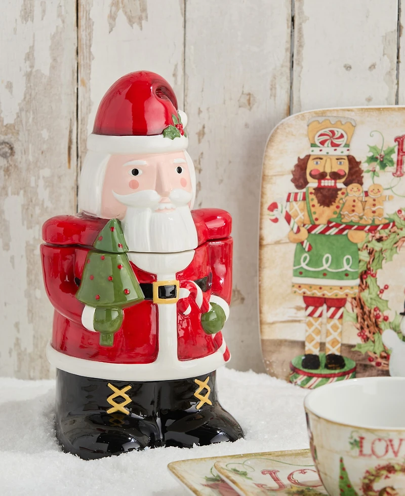 Certified International Nutcracker Parade 3-d Santa Cookie Jar
