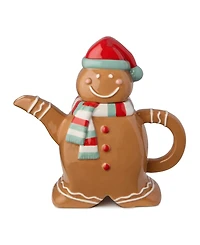 Certified International Christmas Whimsy Gingerbread 3-d Teapot