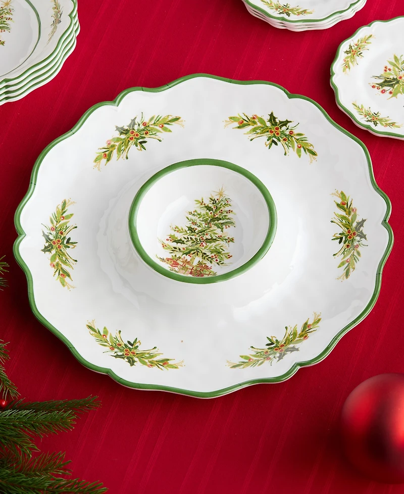 Certified International Holly Tree Melamine 2-Pc. Appetizer Set