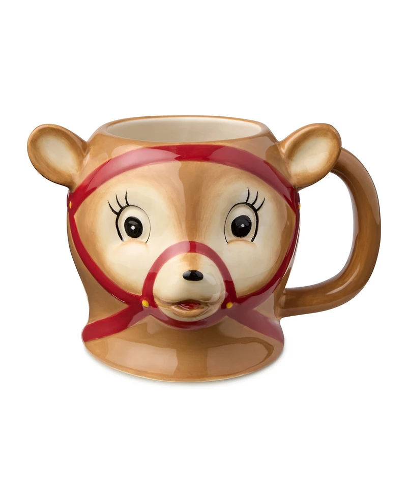 Certified International Santa's Retro Christmas 3-d Mugs, Set of 4