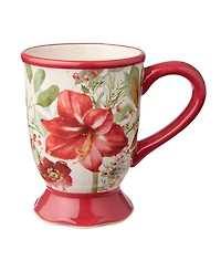 Certified International Winter Blooms Mugs, Set of 4