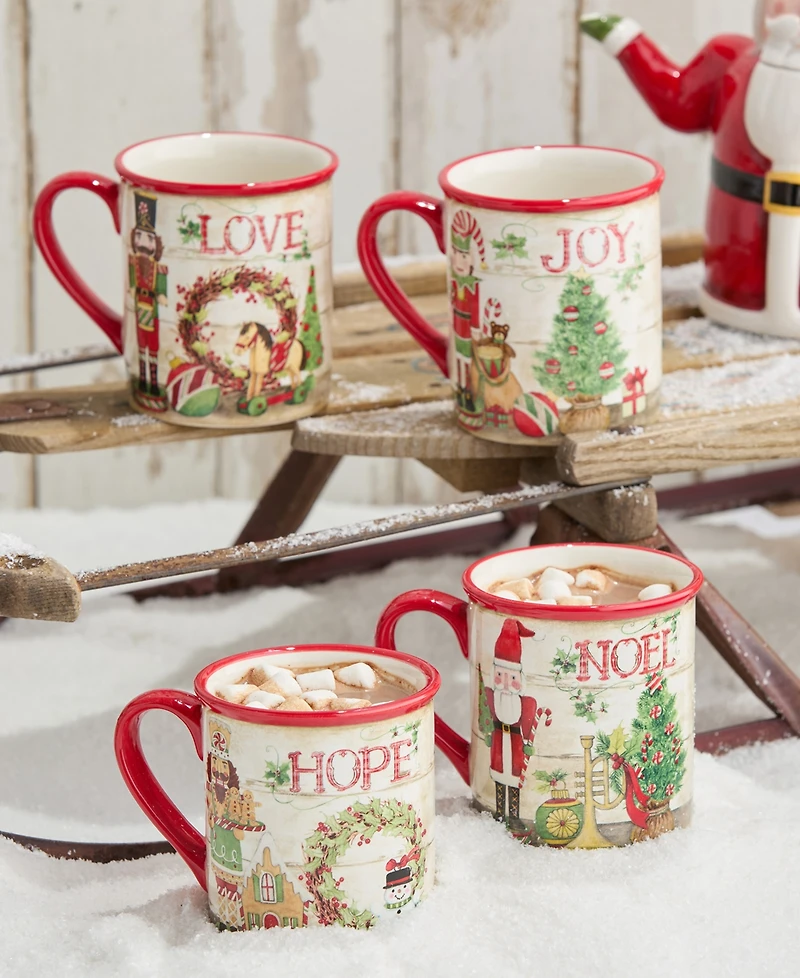 Certified International Nutcracker Parade Mugs, Set of 4