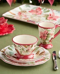 Certified International Winter Blooms Christmas Dinnerware Collection