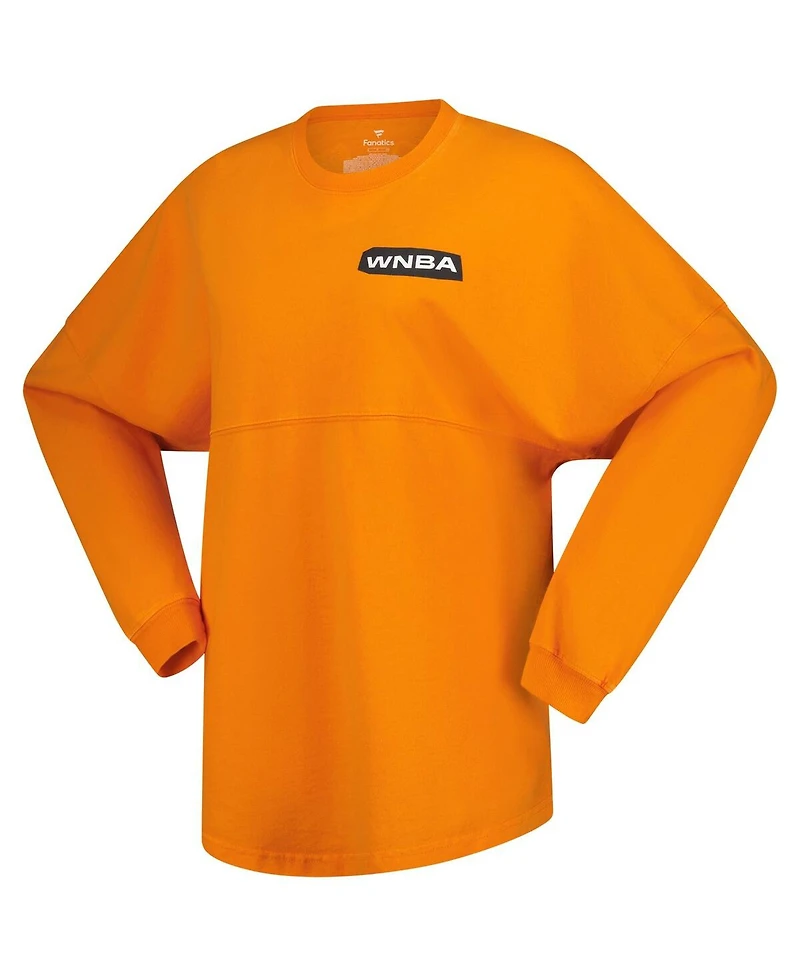 Spirit Jersey Women's Orange Wnba Gear Patches Oversized Long Sleeve T-Shirt
