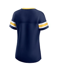 Fanatics Women's Navy Cal Bears Iconic Athena Lace-Up T-Shirt