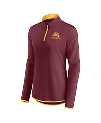 Fanatics Women's Maroon Minnesota Golden Gophers Worth the Drive Quarter-Zip Sweatshirt