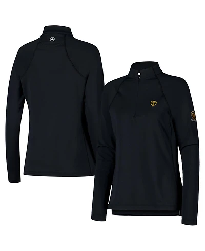 Peter Millar Women's Black Presidents Cup International Team Raglan Perth Quarter-Zip Sweatshirt