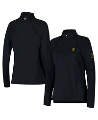 Peter Millar Women's Black Presidents Cup International Team Raglan Perth Quarter-Zip Sweatshirt