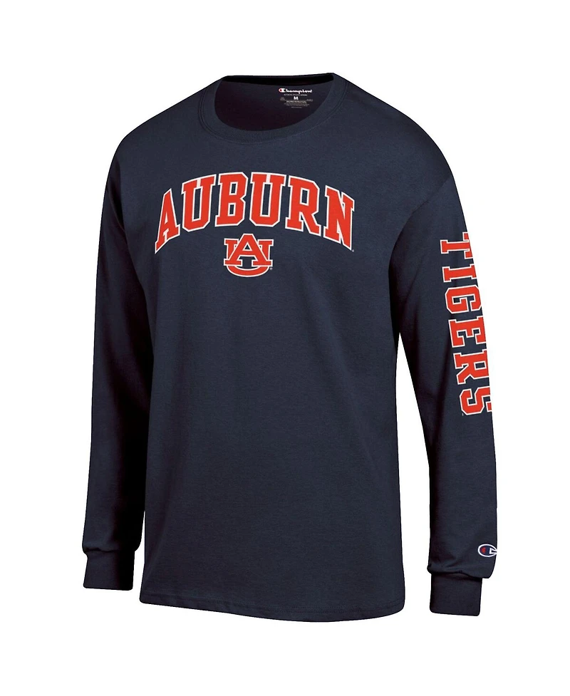 Champion Men's Navy Auburn Tigers Arch Over Logo 2-Hit Long Sleeve T-Shirt