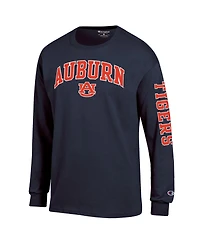 Champion Men's Navy Auburn Tigers Arch Over Logo 2-Hit Long Sleeve T-Shirt