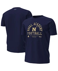 Under Armour Men's Navy Midshipmen 2025 Sideline Football Performance T-Shirt