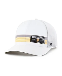 '47 Brand Men's White Pittsburgh Pirates Rangefinder Brrr Trucker Adjustable Hat