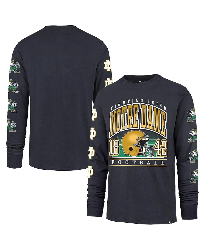 '47 Brand Men's Navy Notre Dame Fighting Irish Go Big Long Sleeve T-Shirt