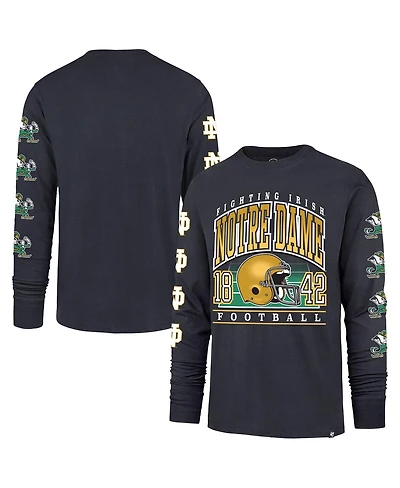 '47 Brand Men's Navy Notre Dame Fighting Irish Go Big Long Sleeve T-Shirt