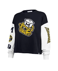 '47 Brand Women's Navy Michigan Wolverines Sydney Long Sleeve T-Shirt