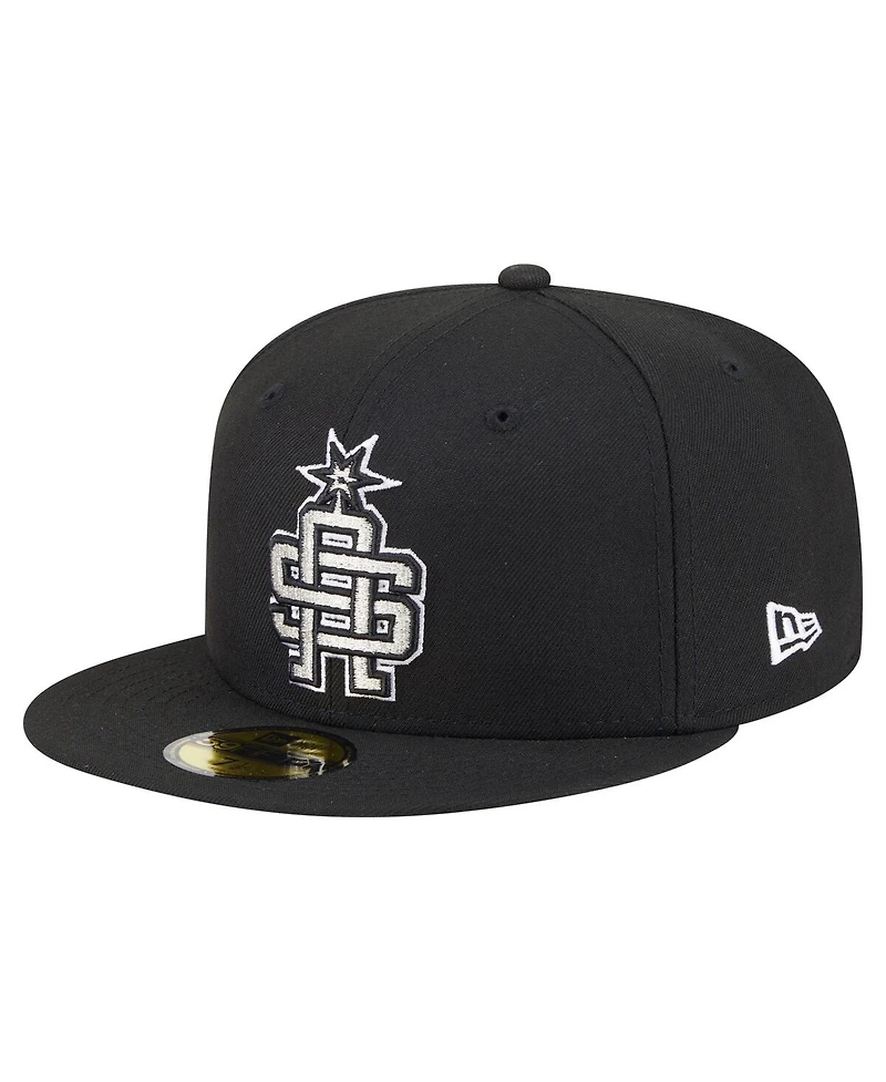 New Era Men's Black San Antonio Spurs 59FIFTY Fitted Hat