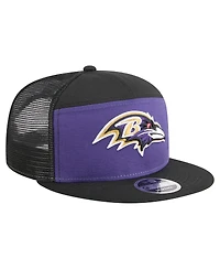 New Era Men's Purple/Black Baltimore Ravens Outdoor Split Panel 9FIFTY Snapback Hat