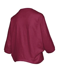 Pressbox Women's Garnet South Carolina Gamecocks Midi Arch Over Logo Oversized T-Shirt