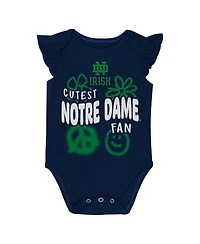 Outerstuff Baby Boys and Girls 2-Piece Navy/Green Notre Dame Fighting Irish Little Sunshine Bodysuit Set