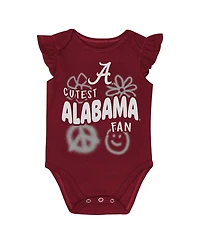 Outerstuff Baby Boys and Girls 2-Piece Crimson/White Alabama Crimson Tide Little Sunshine Bodysuit Set