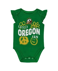 Outerstuff Baby Boys and Girls 2-Piece Green/Yellow Oregon Ducks Little Sunshine Bodysuit Set