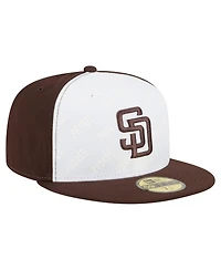 New Era Men's White/Brown San Diego Padres Repeat 59FIFTY Fitted Hat