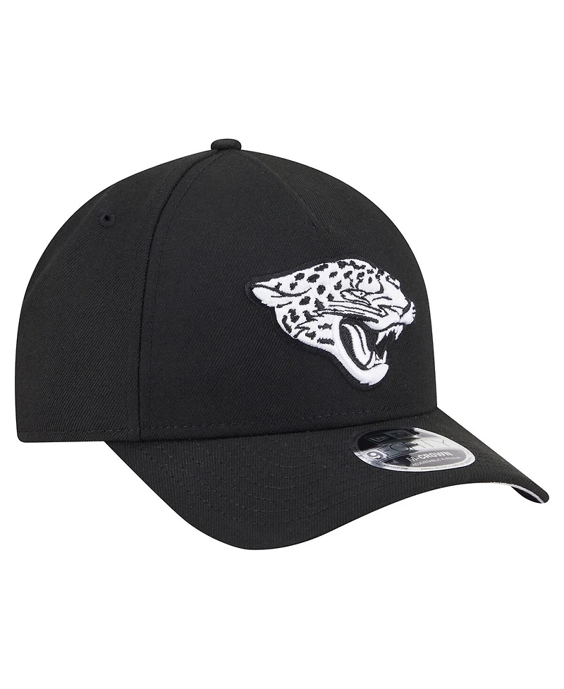 New Era Men's Black Jacksonville Jaguars Team Collection 9FORTY M-Crown A-Frame Adjustable Hat