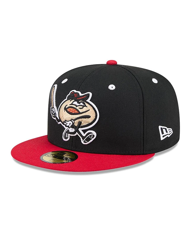 New Era Men's Black Erie SeaWolves Theme Nights 59FIFTY Fitted Hat