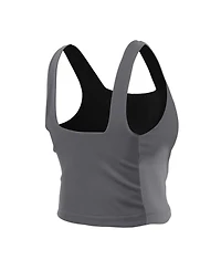 New Era Women's Black/Gray York Liberty Reversible Cropped Sport Classics Tank Top