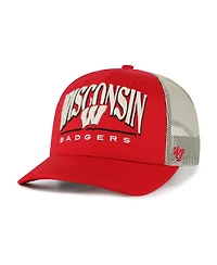 '47 Brand Men's Red Wisconsin Badgers Arid Adjustable Trucker Hat