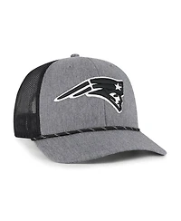 '47 Brand Men's Heather Charcoal New England Patriots Carbon Rope Trucker Adjustable Hat