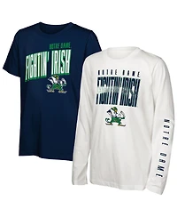Outerstuff Big Boys and Girls Notre Dame Fighting Irish The Mix T-Shirt Combo Set