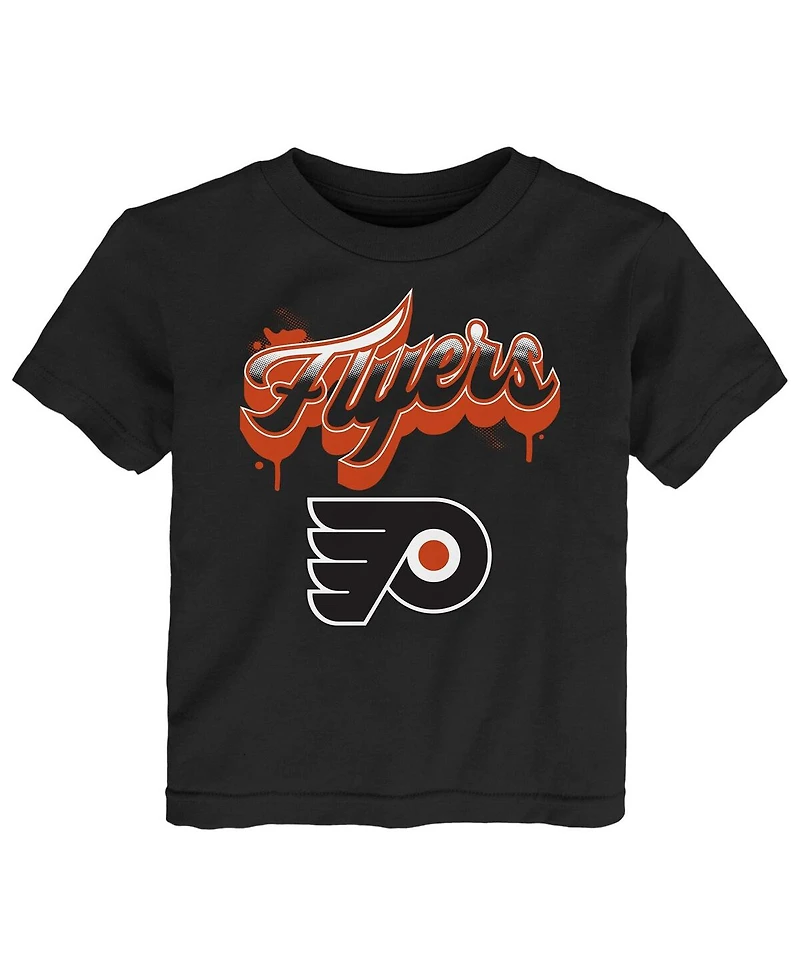 Outerstuff Toddler Black Philadelphia Flyers Bubbly Script T-Shirt