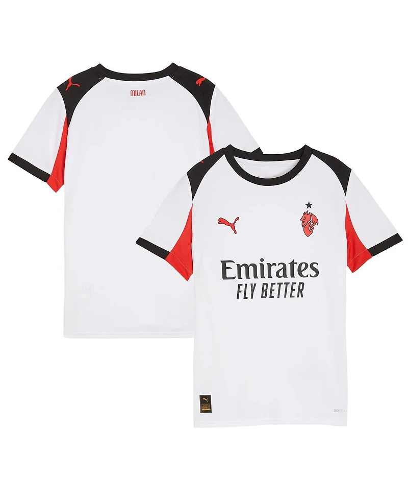 Puma Big Boys and Girls White Ac Milan 2025/26 Replica Jersey