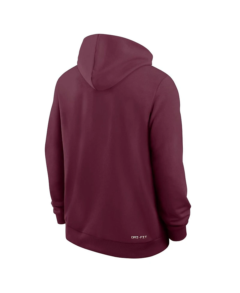 Nike Men's Maroon Virginia Tech Hokies 2025 Sideline Performance Full-Zip Hoodie