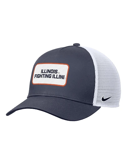 Nike Men's Navy Illinois Fighting Illini 2025 On-Field Rise Trucker Adjustable Hat