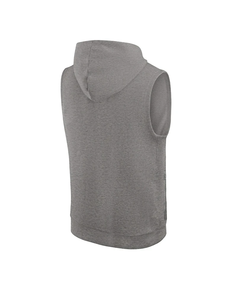 Nike Men's Heather Gray Syracuse Orange Sleeveless Pullover Hoodie