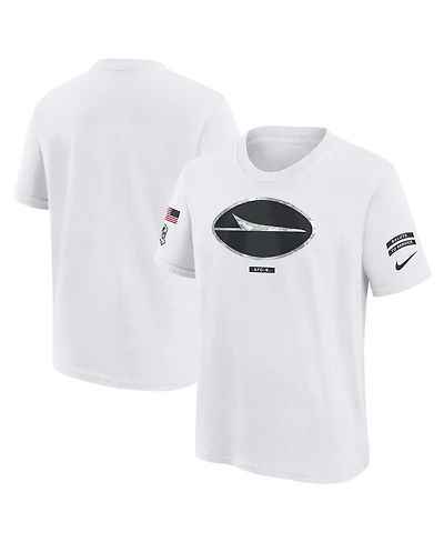 Nike Big Boys and Girls White New York Jets 2024 Salute To Service T-Shirt