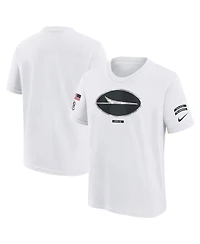 Nike Big Boys and Girls White New York Jets 2024 Salute To Service T-Shirt