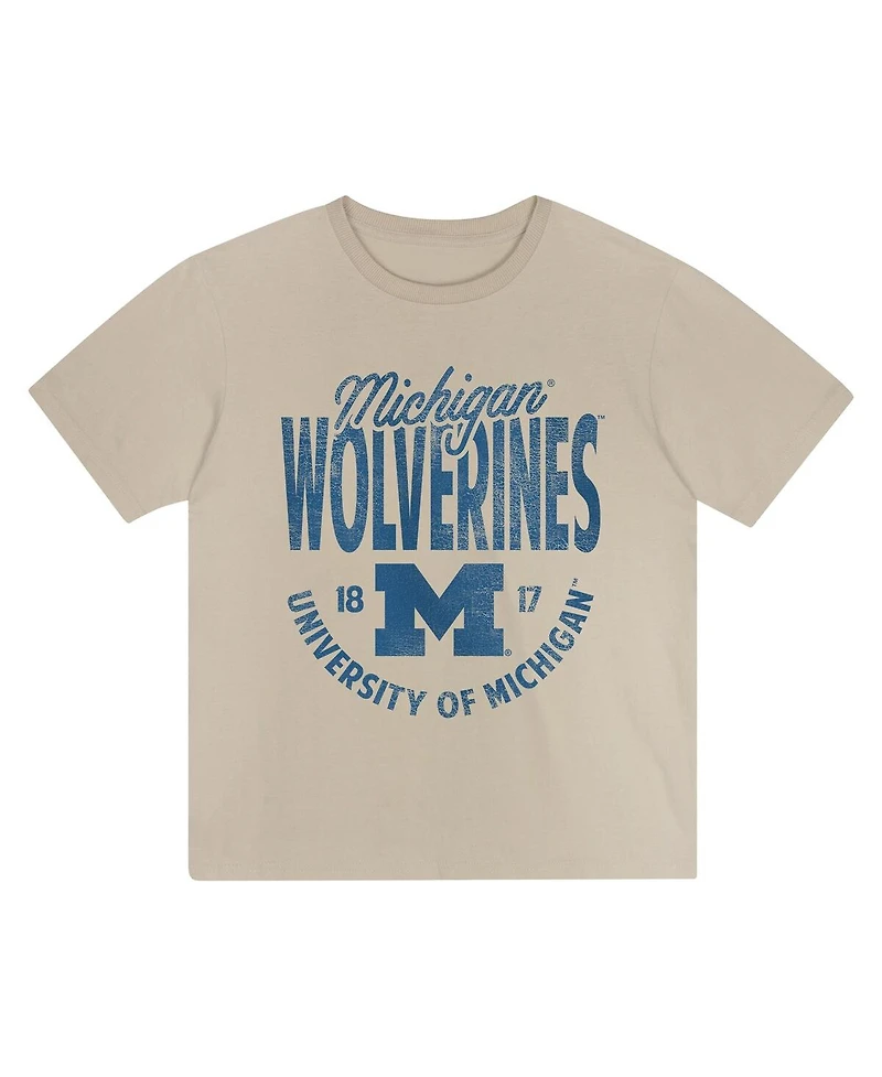 Outerstuff Toddler Tan Michigan Wolverines News Flash T-Shirt