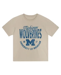 Outerstuff Toddler Tan Michigan Wolverines News Flash T-Shirt