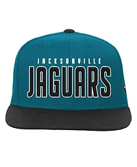 Outerstuff Big Boys and Girls Teal/Black Jacksonville Jaguars Lock Up Flat Brim Snapback Hat