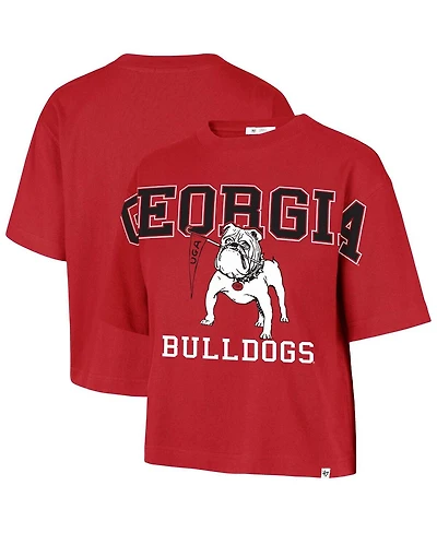 '47 Brand Women's Red Georgia Bulldogs Outreach City Relaxed Cropped T-Shirt