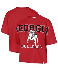 '47 Brand Women's Red Georgia Bulldogs Outreach City Relaxed Cropped T-Shirt
