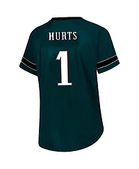 Fanatics Women's Jalen Hurts Green Philadelphia Eagles Plus Name Number Lace-Up T-Shirt
