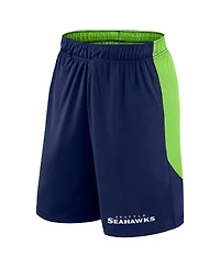 Fanatics Men's College Navy/Neon Green Seattle Seahawks Big Tall Launch Shorts