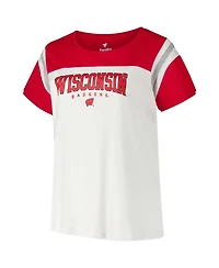 Fanatics Women's White Wisconsin Badgers Plus Winning Gear T-Shirt