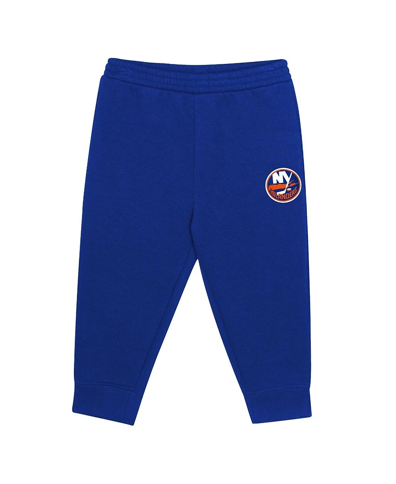 Outerstuff Toddler 2-Piece Navy/Orange New York Islanders Puck Hero Fleece Hoodie and Sweatpants Set