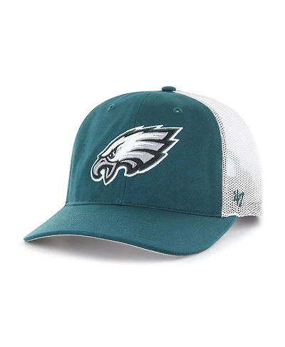 '47 Brand Big Boys and Girls Midnight Green/White Philadelphia Eagles Trucker Adjustable Hat